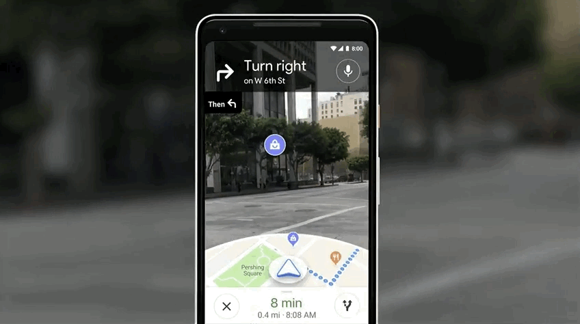 Nueva actualización de Google Maps con RA para Pixel 3a